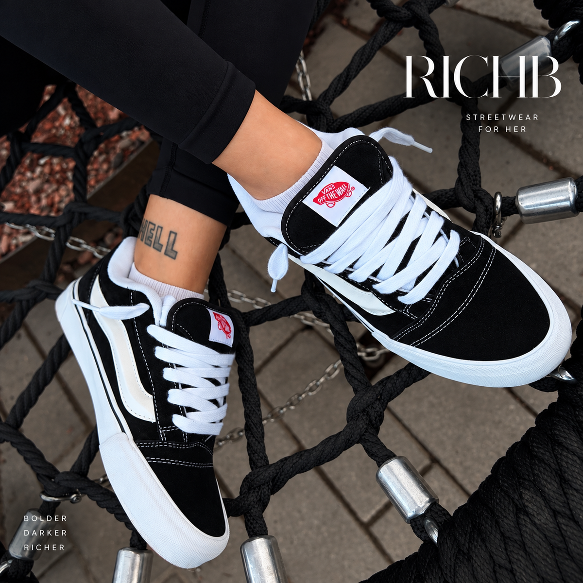 Black & White Skate Sneakers